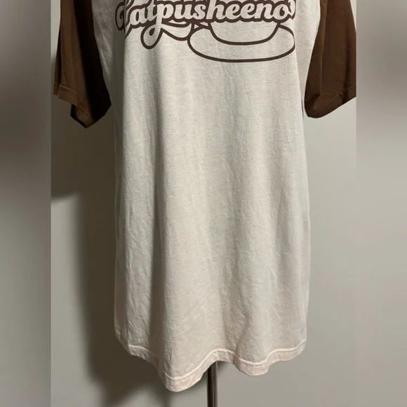 EUC Pusheen Brown and Cream Catpusheeno Graphic T-Shirt size medium - Picture 4 of 8